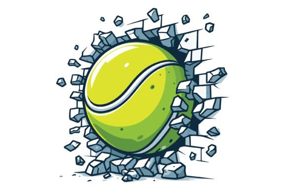 Download Tennis Ball Cracking on Wall Design - Wall design Collection