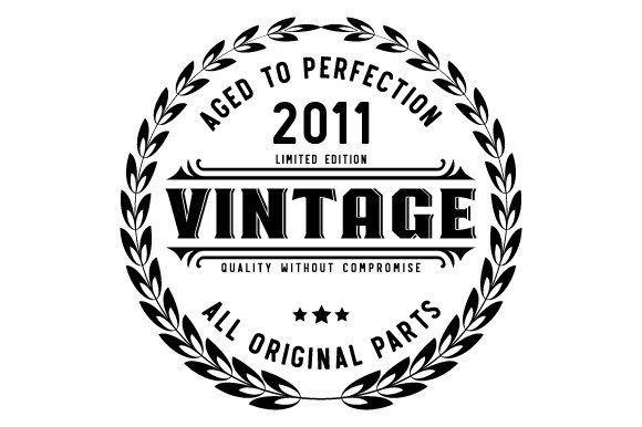 Download Vintage 2011 Aged to Perfection SVG EPS - Vintage Collection