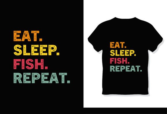 Download Eat Sleep Fish Repeat Vintage T-Shirt - Vintage Collection