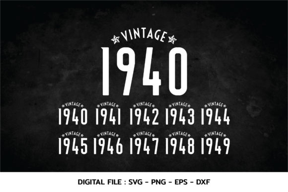Download Birthday Vintage 1940-1949 Minimal Style - Vintage Collection