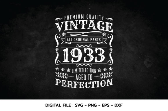 Download Birthday Vintage 1933 Svg - Vintage Collection