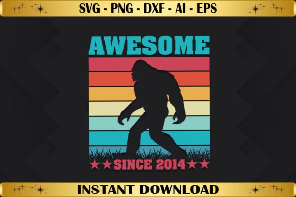 Download Awesome Since 2014 Vintage Bigfoot - Vintage Collection