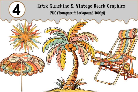 Download Retro Sunshine &amp; Vintage Beach Graphics - Vintage Collection