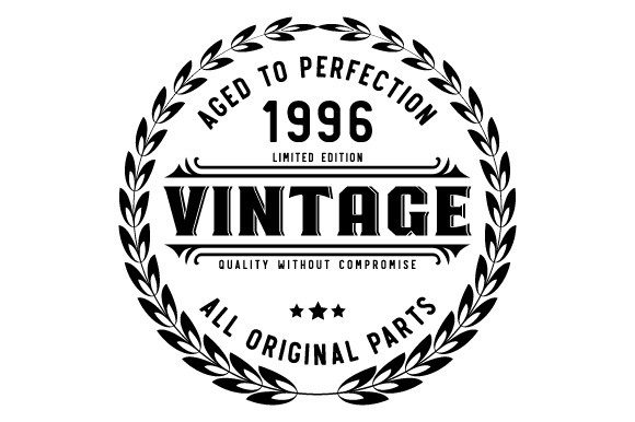 Download Vintage 1996 Aged to Perfection SVG EPS - Vintage Collection