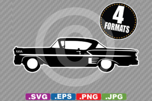 Download Classic / Antique 1958 Car Silhouette - Premium Resources