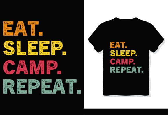 Download Eat Sleep Camp Repeat Vintage T-Shirt - Vintage Collection