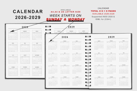 Download Calendar 2026-2027-2028-2029 - 2028 Collection