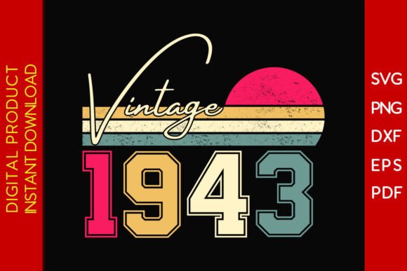 Download Vintage Classic Born in 1943 Birthday - Vintage Collection