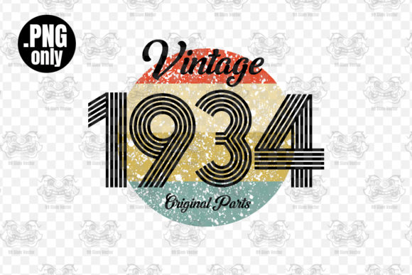 Download Vintage 1934 Birthday Sublimation Png - Vintage Collection