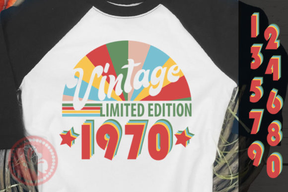 Download VINTAGE 1970 Birthday Numbers Bundle - Vintage Collection