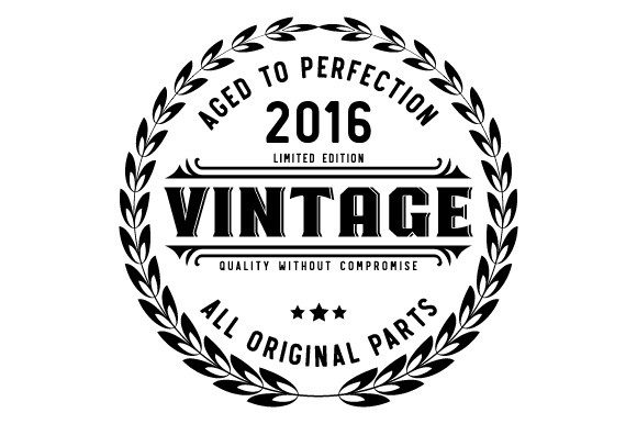 Download Vintage 2016 Aged to Perfection SVG EPS - Vintage Collection