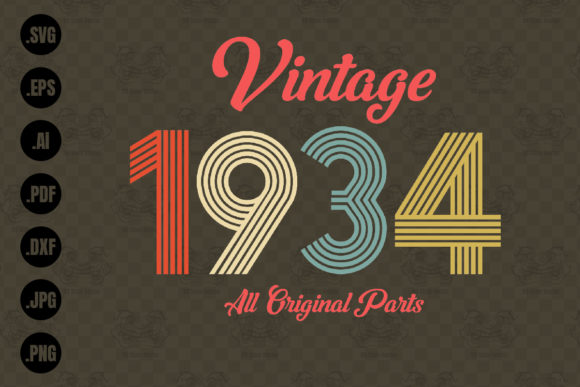 Download Vintage 1934, All Original Parts Svg - Vintage Collection