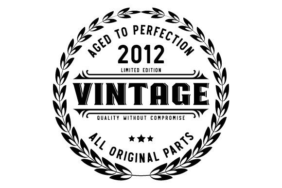 Download Vintage 2012 Aged to Perfection SVG EPS - Vintage Collection